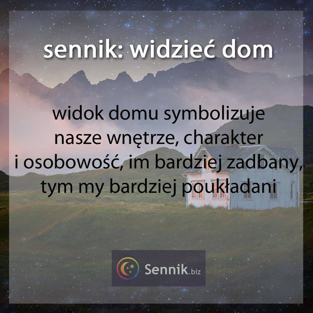 sennik - widzieć dom