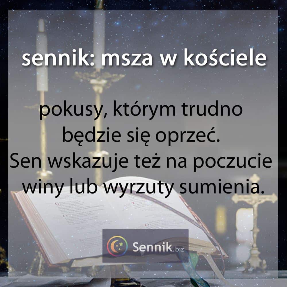 sennik kościół - msza w kościele 