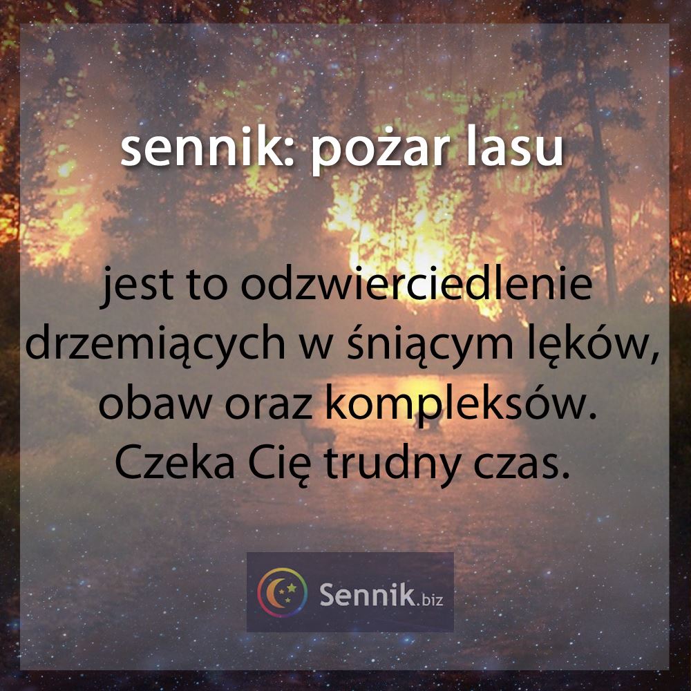 sennik pożar - pożar lasu 