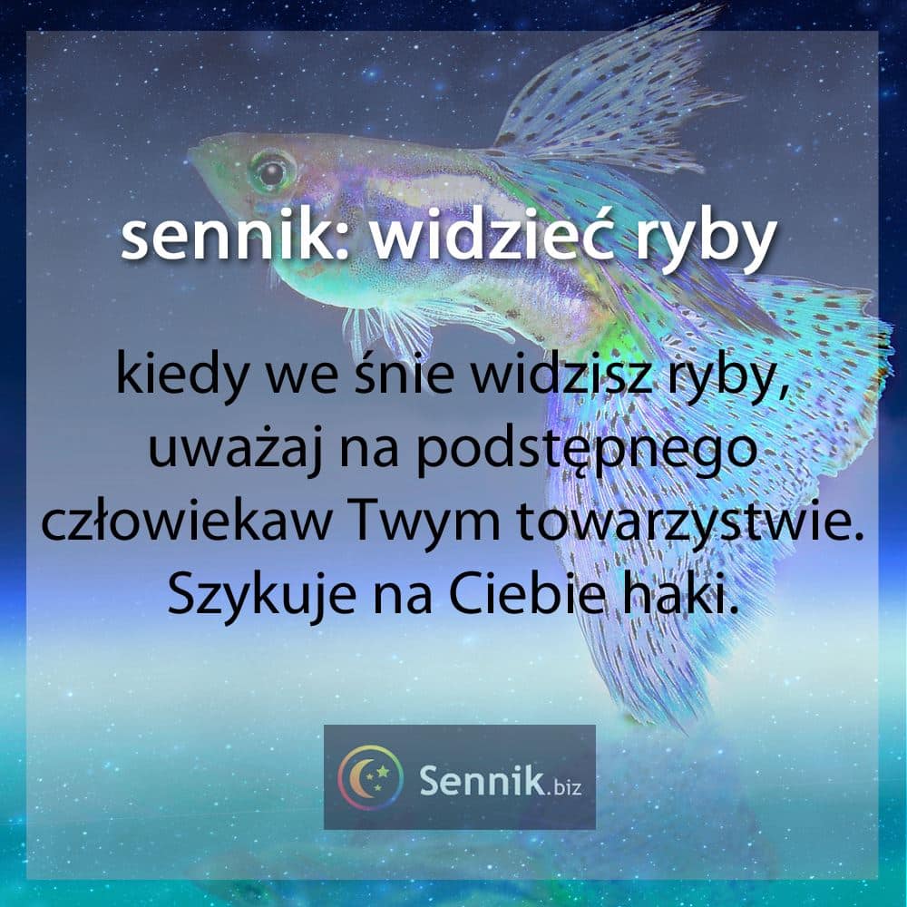 sennik - widzieć ryby