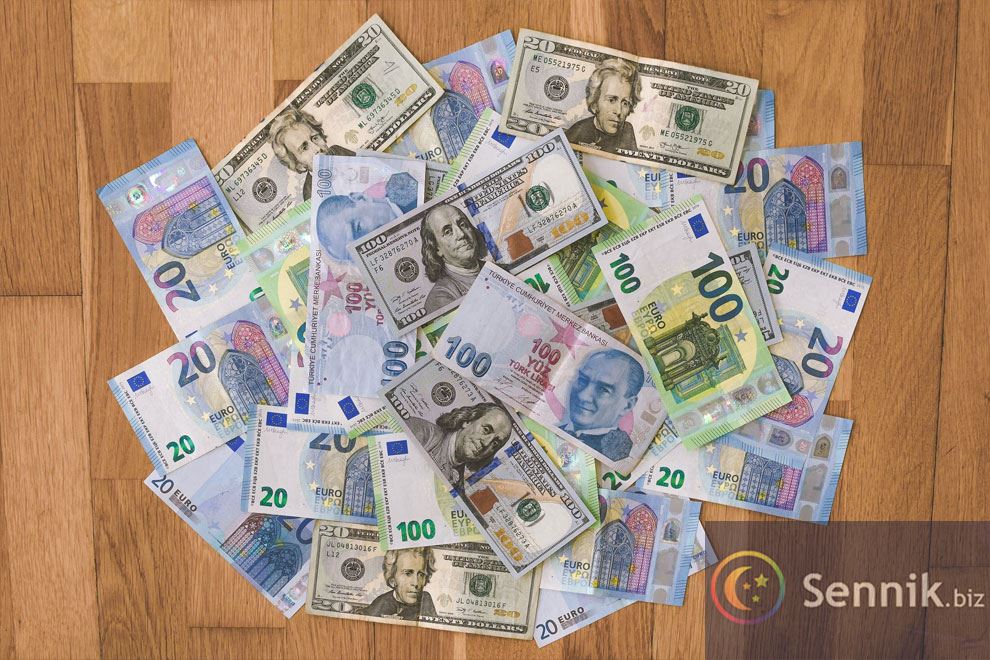 pieniądze dolary euro