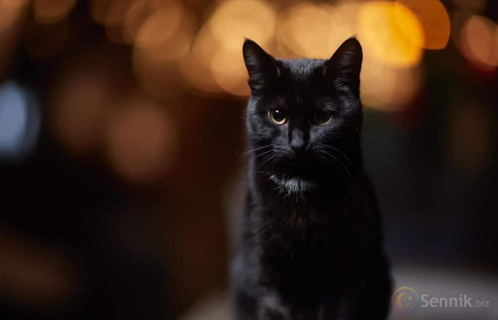 sennik czarny kot